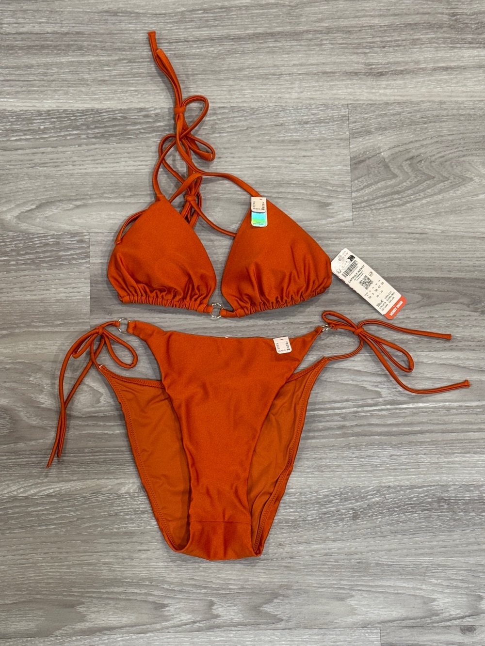 Etam Satin Bikini Set